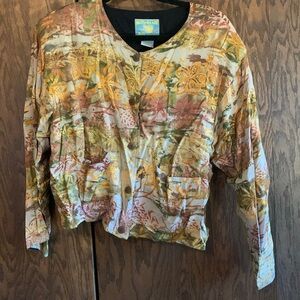 *3/$30* Mutiara Art Bali lightweight button blazer